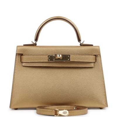 Hermes Kelly Sellier 20 Dore Chevre Chamkilight PBHW
