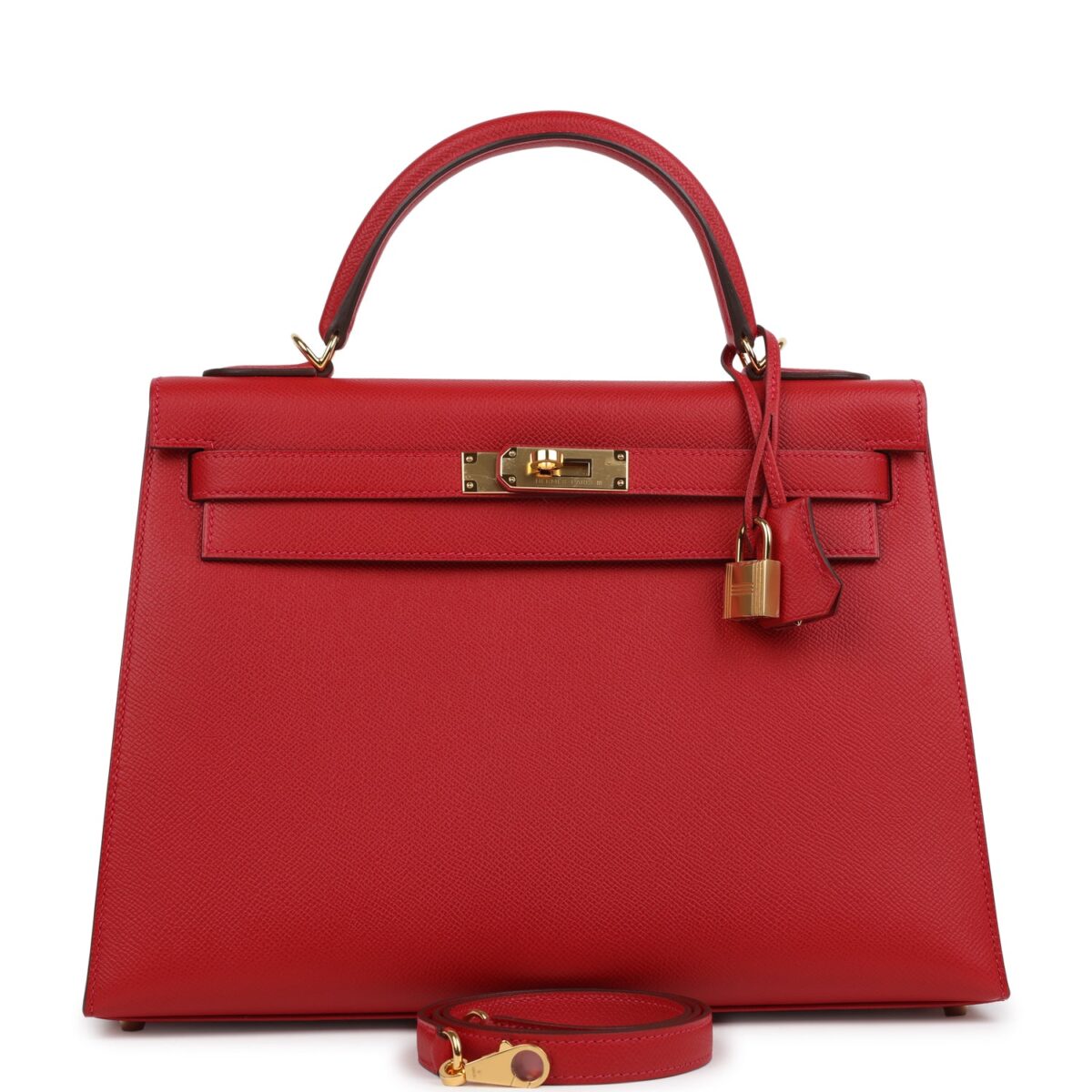 Hermes Kelly Sellier 32 Rouge Casaque Epsom GHW