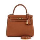 Hermes Kelly Retourne 25 Fauve Barenia Faubourg GHW