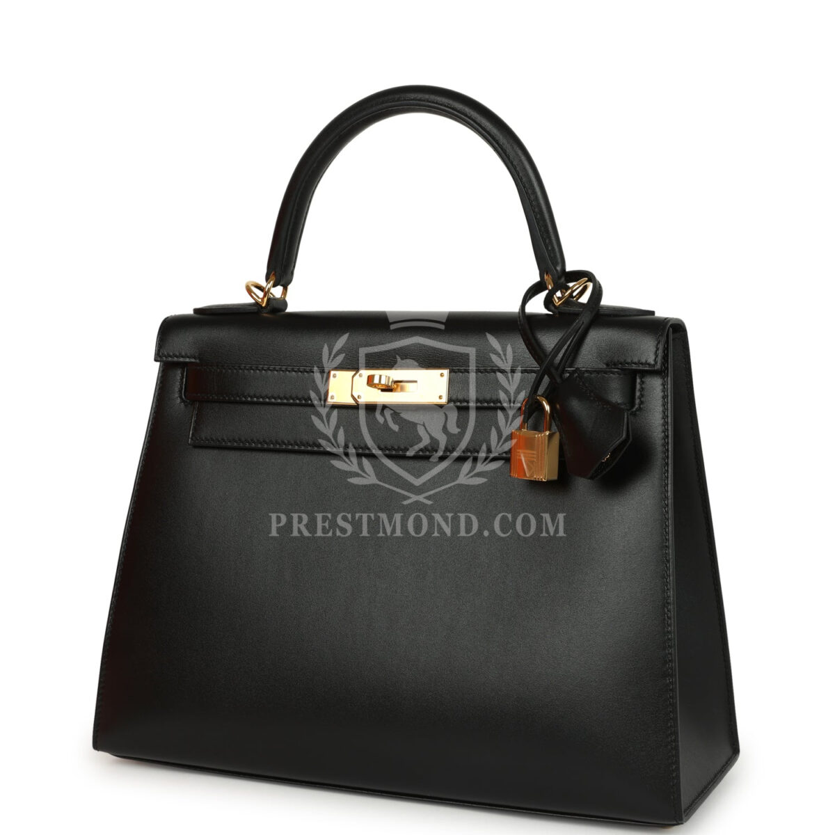 Hermes Kelly Sellier 28 Black Tadelakt GHW — изображение 5
