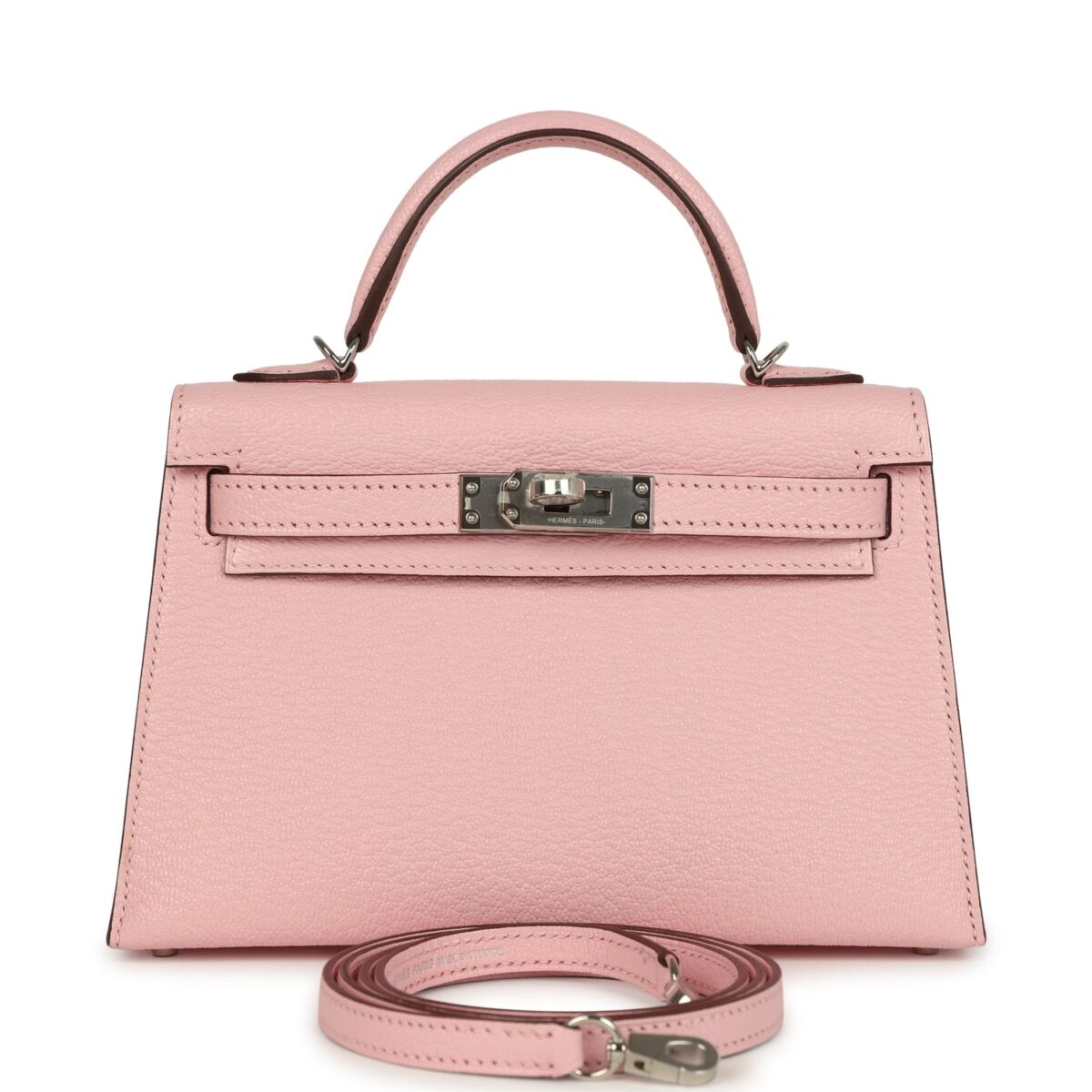 Hermes Kelly Sellier 20 Rose Sakura Chevre Mysore PHW