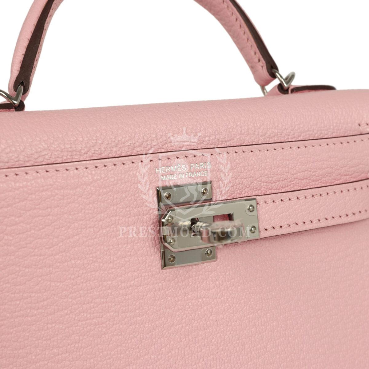 Hermes Kelly Sellier 20 Rose Sakura Chevre Mysore PHW — изображение 7