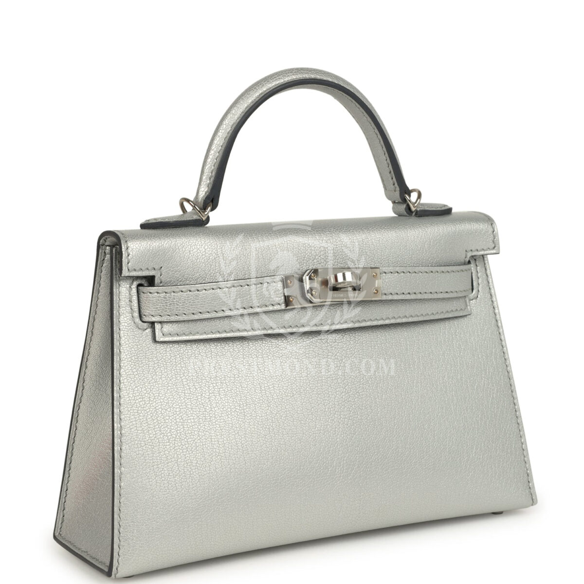 Hermes Kelly Sellier 20 Argent Chevre Chamkilight PHW — изображение 2