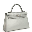 Hermes Kelly Sellier 20 Argent Chevre Chamkilight PHW
