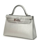Hermes Kelly Sellier 20 Argent Chevre Chamkilight PHW