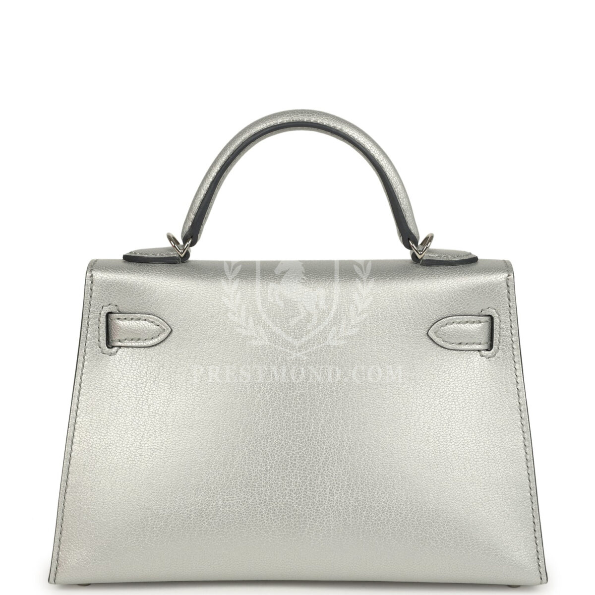 Hermes Kelly Sellier 20 Argent Chevre Chamkilight PHW — изображение 5