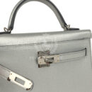 Hermes Kelly Sellier 20 Argent Chevre Chamkilight PHW