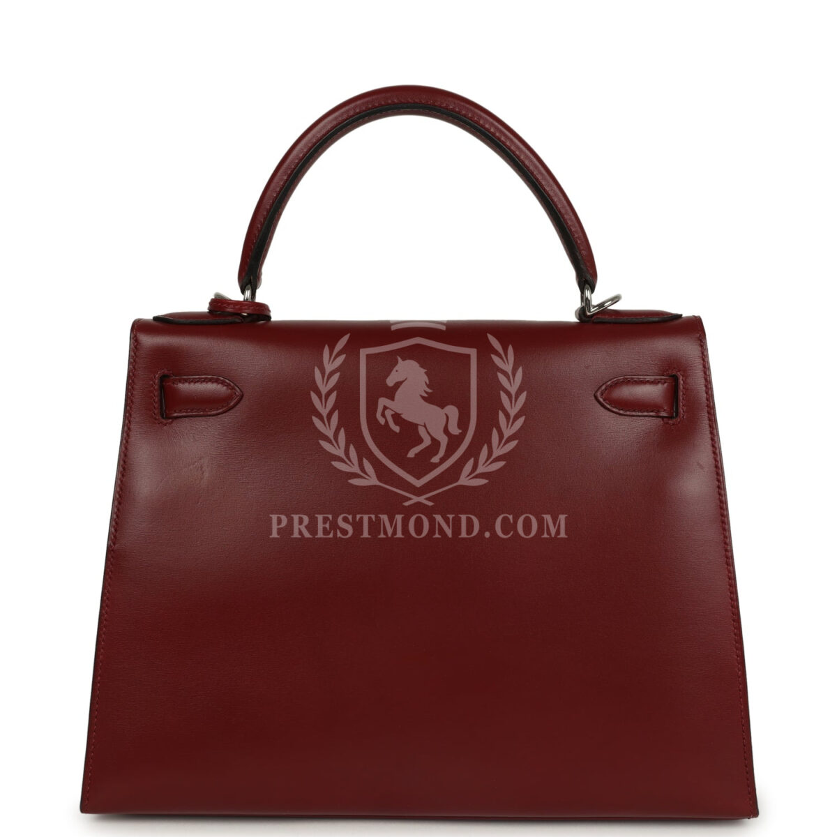 Vintage Hermes Kelly Sellier 28 Rouge H Box PHW — изображение 4