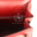 Vintage Hermes Kelly Sellier 28 Rouge H Box PHW