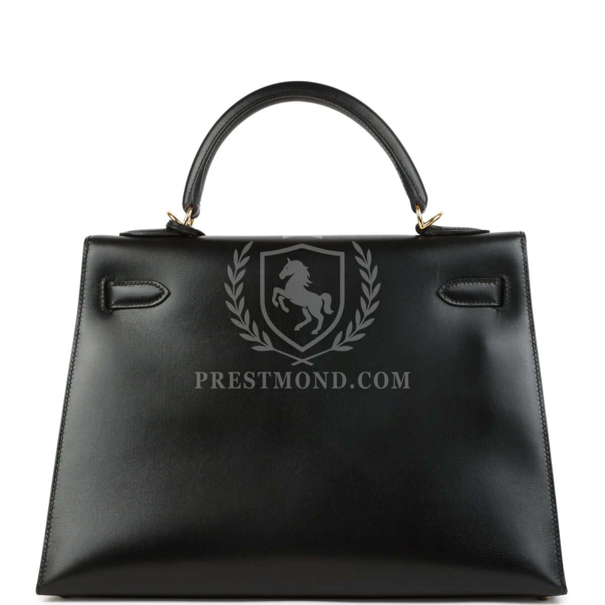 Vintage Hermes Kelly Sellier 32 Black Box GHW — изображение 4