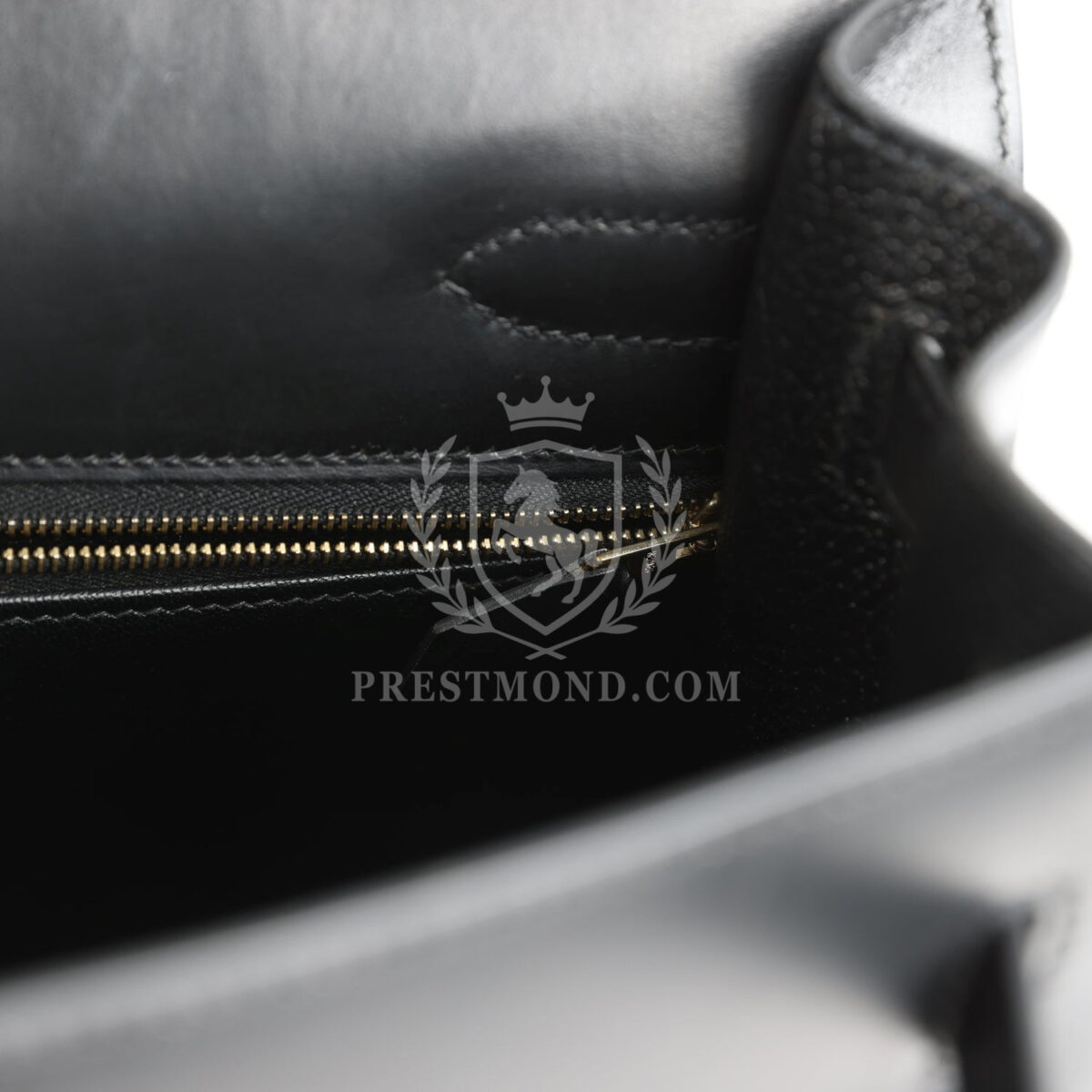 Vintage Hermes Kelly Sellier 32 Black Box GHW — изображение 9