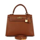 Hermes Kelly Sellier 25 Fauve Barenia GHW
