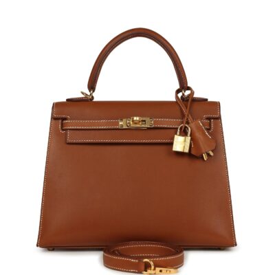 Hermes Kelly Sellier 25 Fauve Barenia GHW