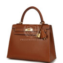 Hermes Kelly Sellier 25 Fauve Barenia GHW