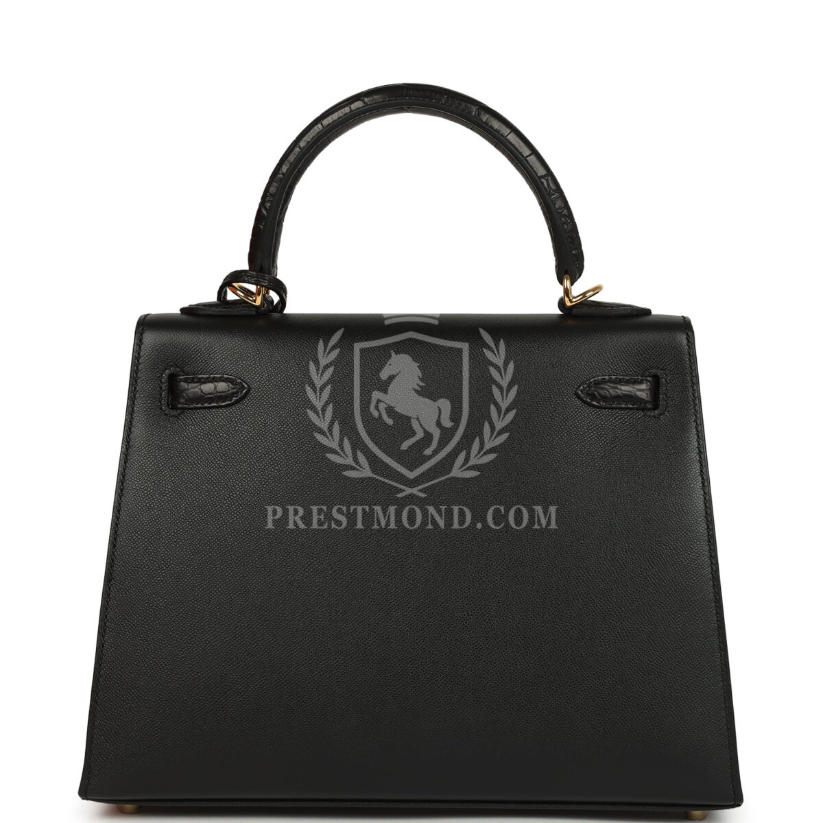 Hermes Kelly Sellier 25 Black Madame and Matte Alligator Touch GHW — изображение 4