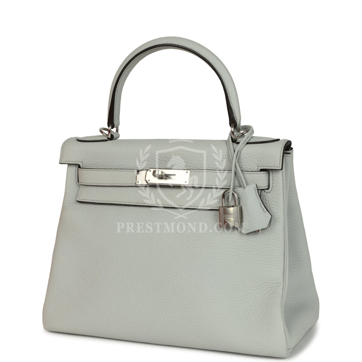 Hermes Kelly Retourne 28 Bleu Pale Clemence PHW — изображение 5
