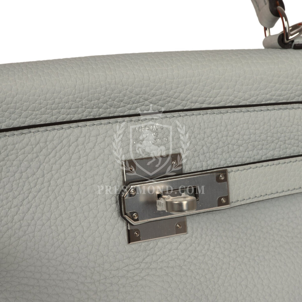 Hermes Kelly Retourne 28 Bleu Pale Clemence PHW — изображение 7