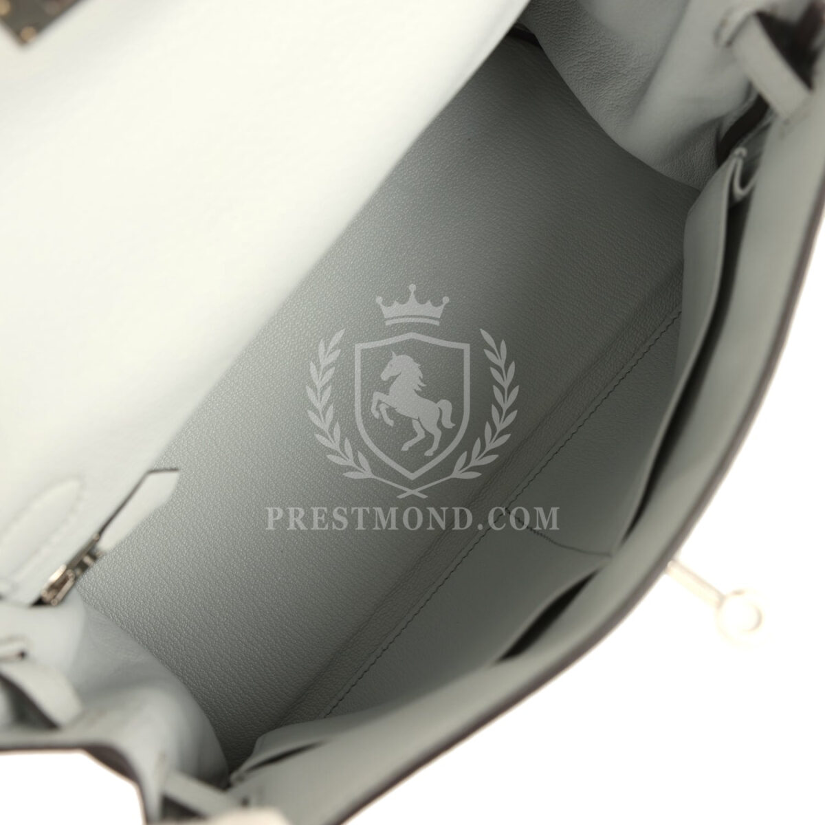 Hermes Kelly Retourne 28 Bleu Pale Clemence PHW — изображение 8