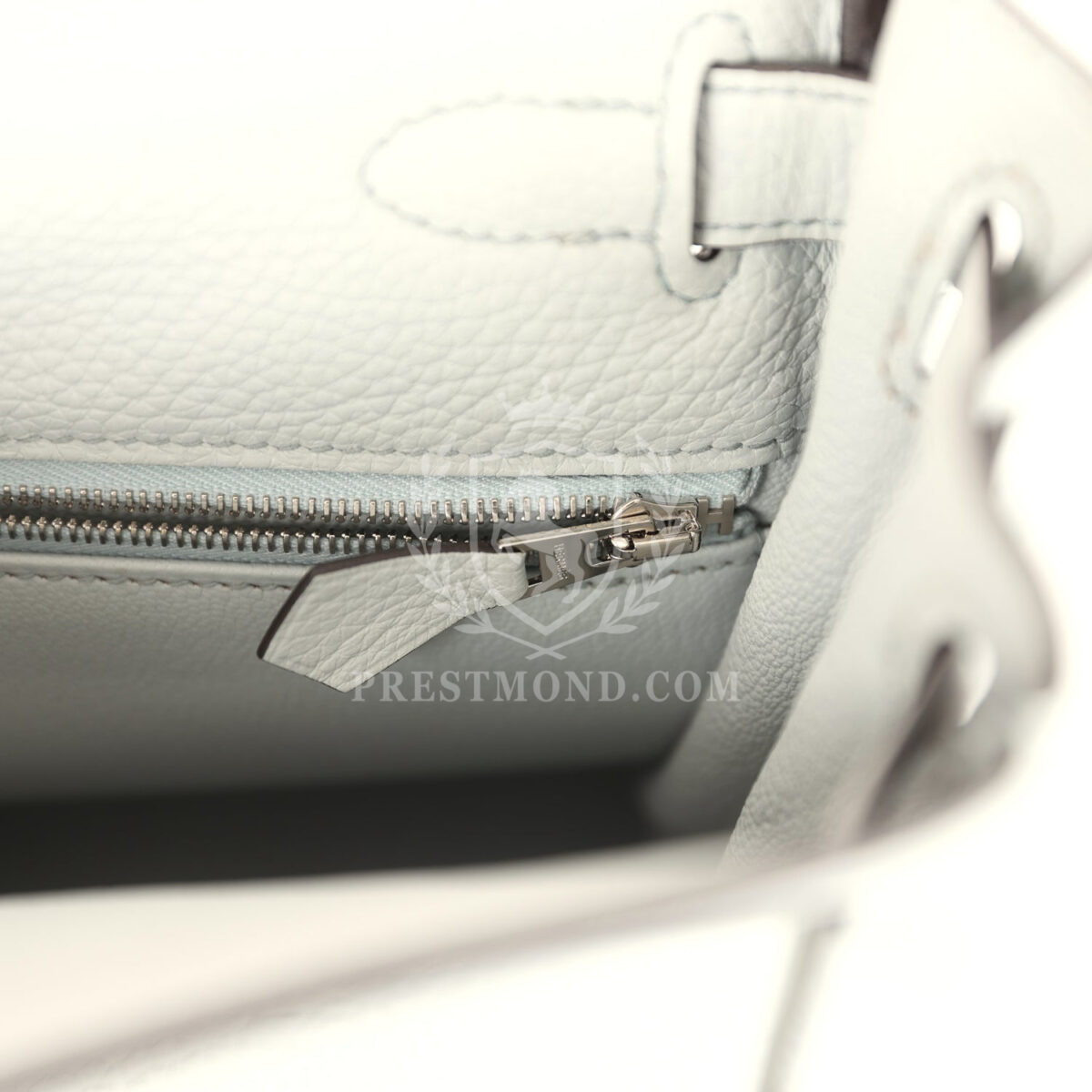Hermes Kelly Retourne 28 Bleu Pale Clemence PHW — изображение 9