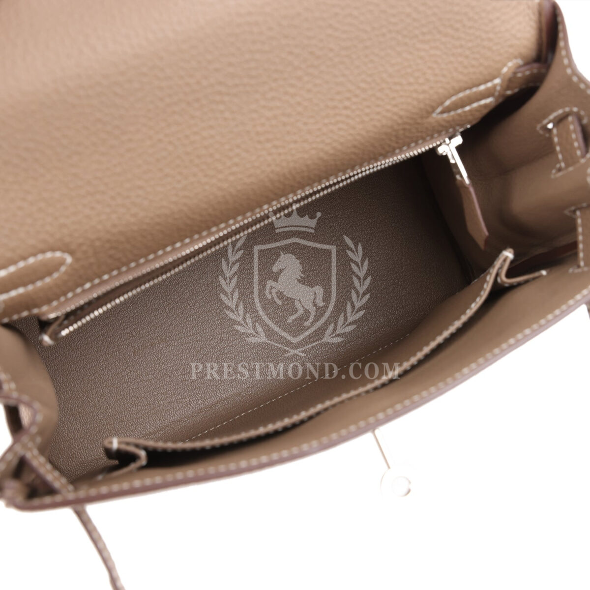 Hermes Kelly Retourne 25 Etoupe Togo PHW — изображение 8