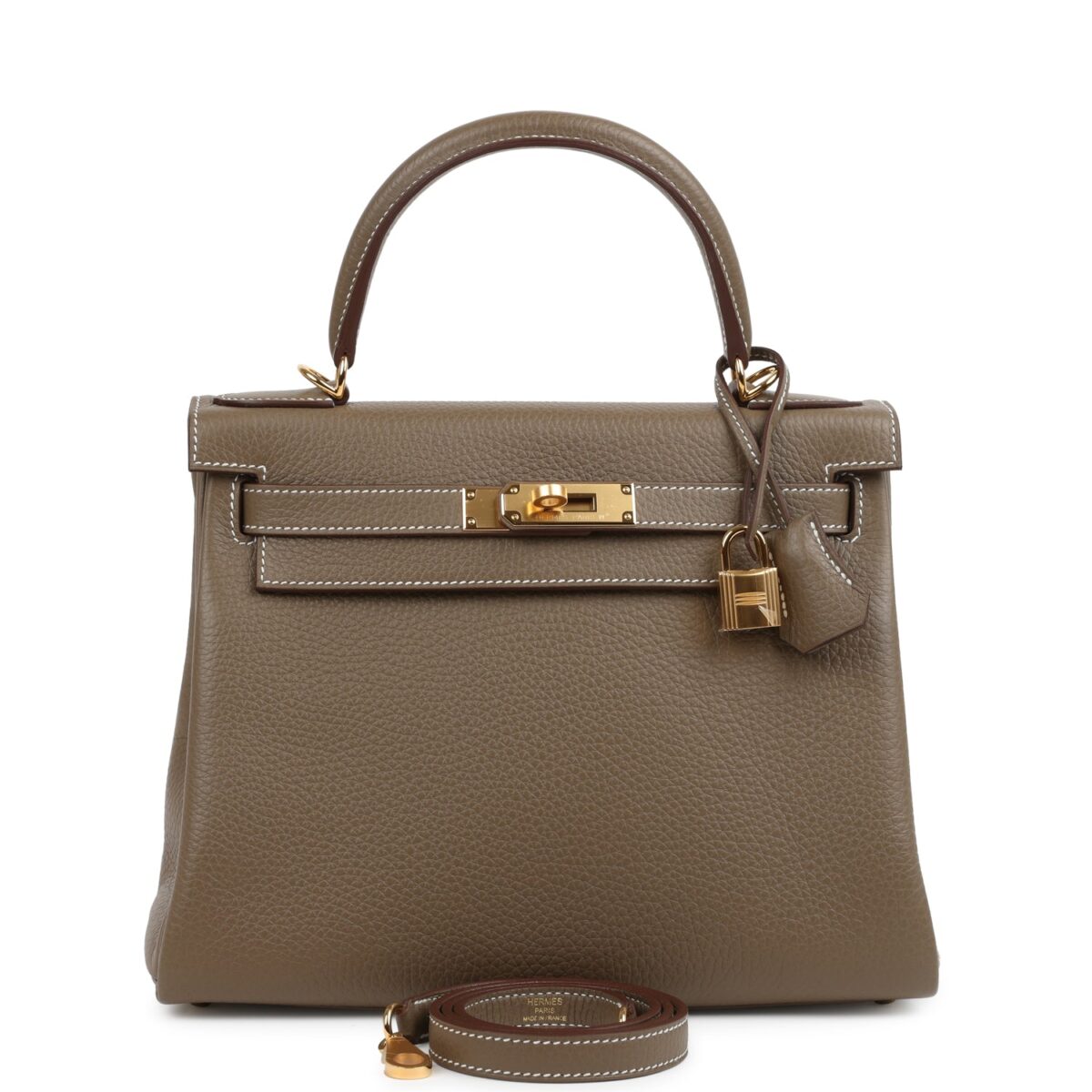 Hermes Kelly Retourne 28 Etoupe Clemence GHW