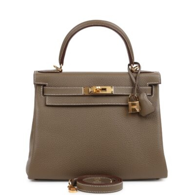 Hermes Kelly Retourne 28 Etoupe Clemence GHW