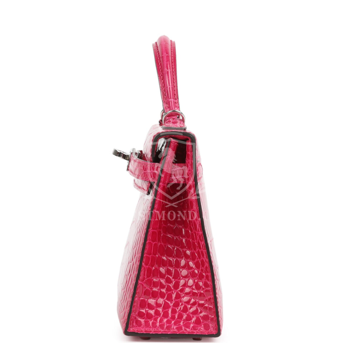 Hermes Kelly Sellier 20 Rose Mexico Shiny Alligator PHW — изображение 3
