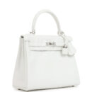 Hermes Kelly Retourne 25 New White Swift PHW