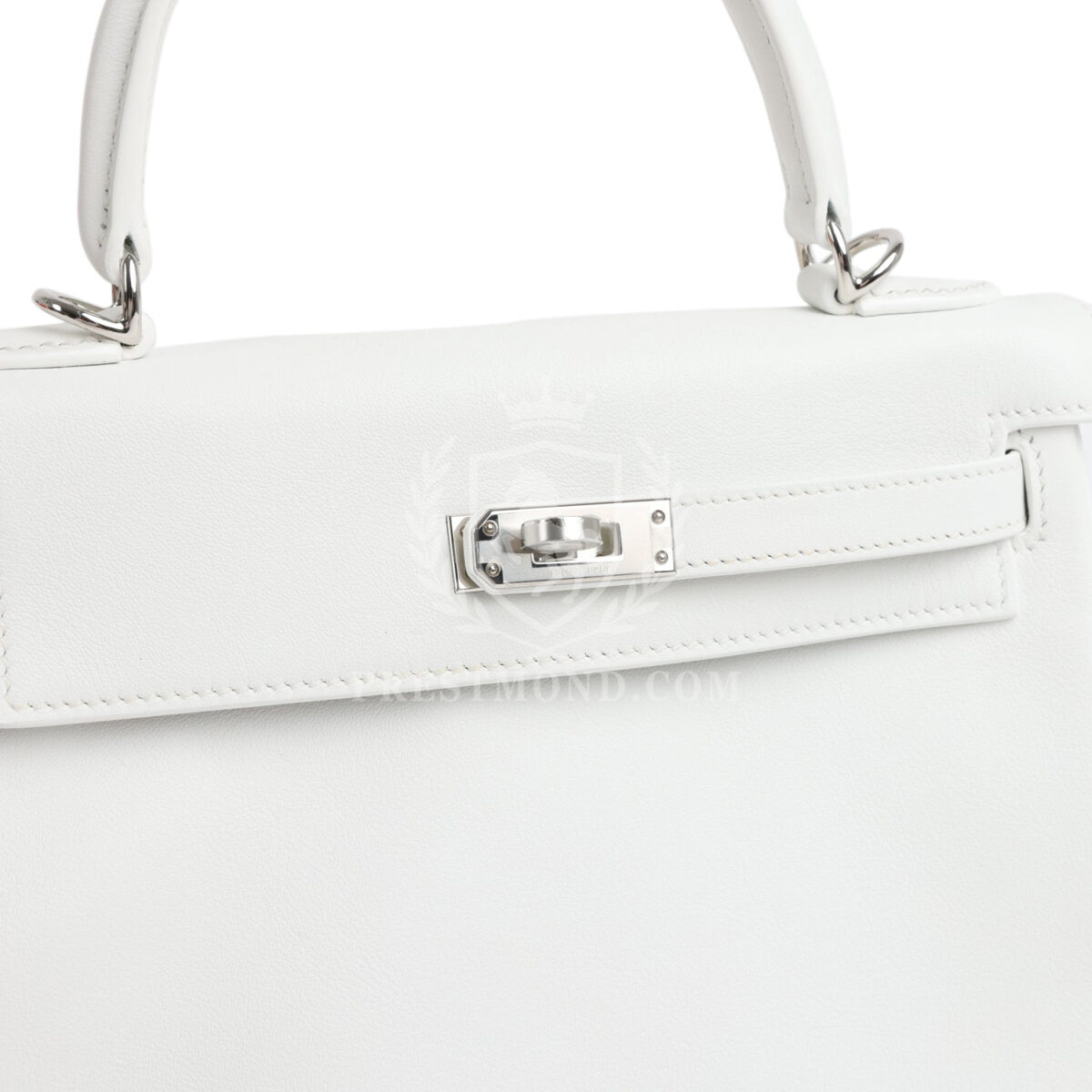 Hermes Kelly Retourne 25 New White Swift PHW — изображение 7