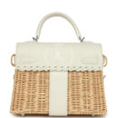 Hermes Mini Picnic Kelly 20 White Swift and Osier Wicker PHW