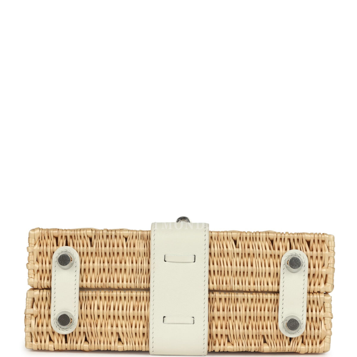 Hermes Mini Picnic Kelly 20 White Swift and Osier Wicker PHW — изображение 6