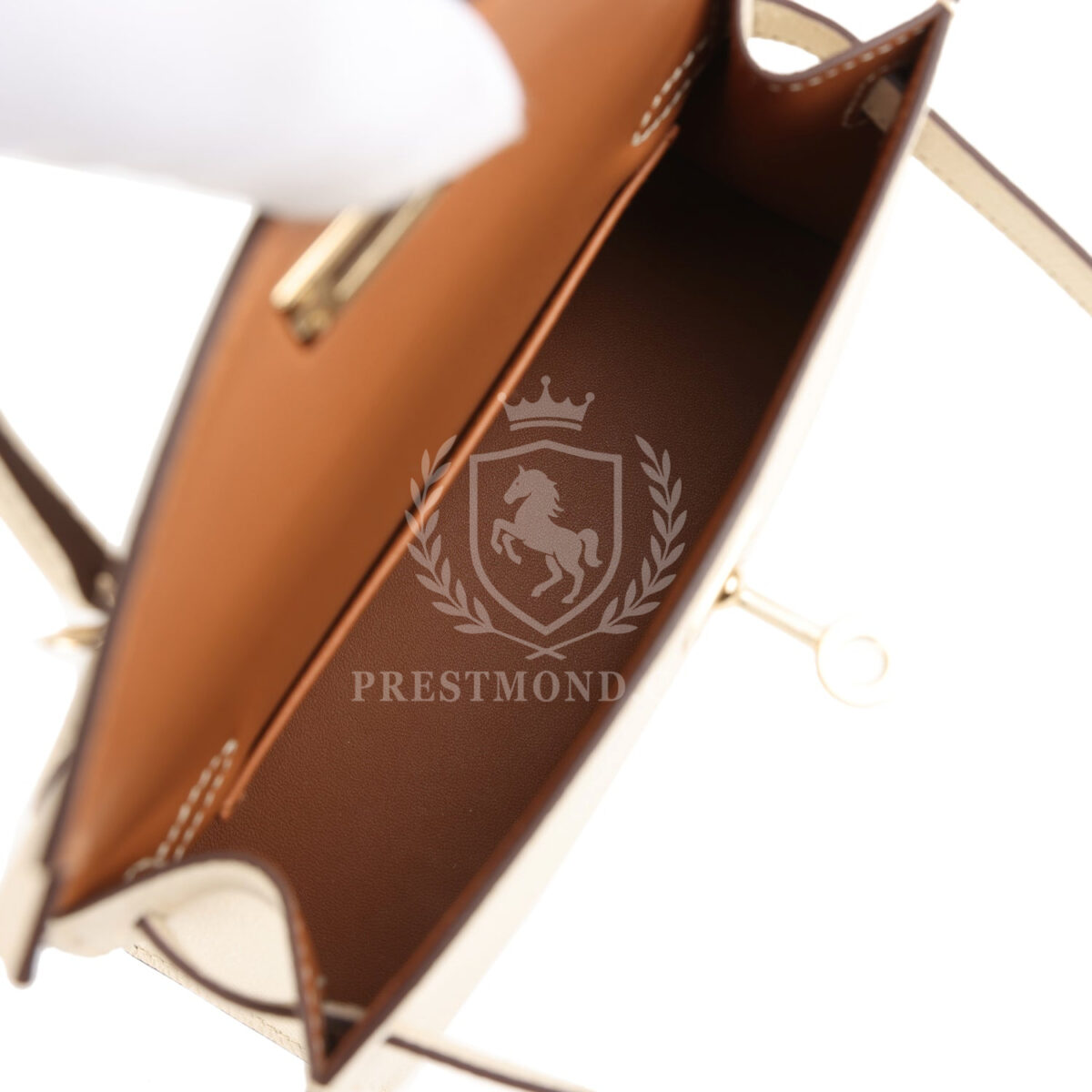 Hermes Special Order (HSS) Kelly Sellier 20 Craie Verso Epsom PBHW — изображение 8