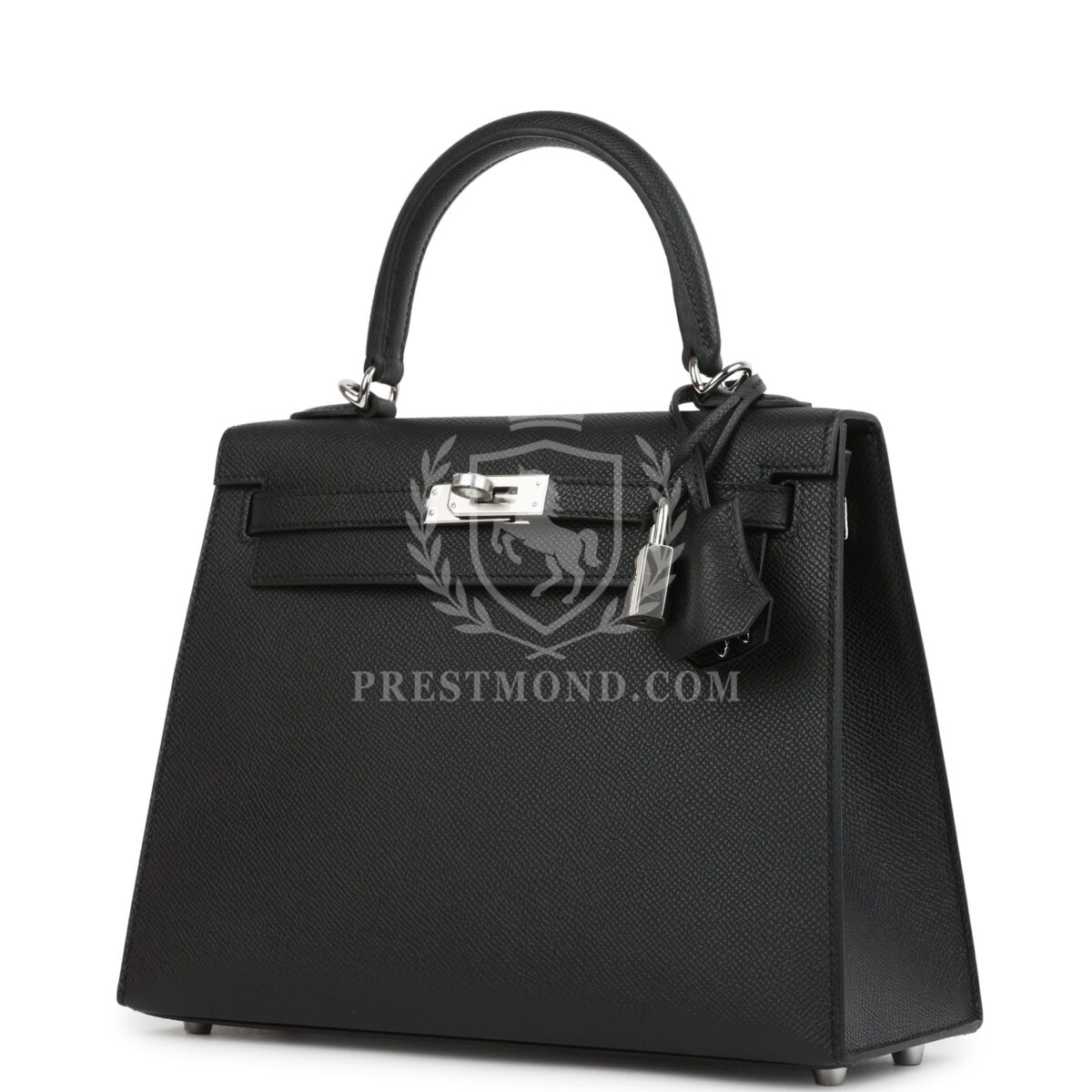 Hermes Kelly Sellier 25 Black Epsom PHW — изображение 5