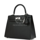 Hermes Kelly Sellier 25 Black Epsom PHW