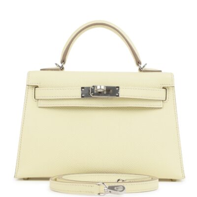 Hermes Kelly Sellier 20 Jaune Milton Epsom PHW