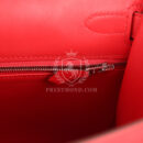 Hermes Kelly Sellier 28 Rouge De Coeur Swift and Beige-Ecru Toile H Canvas PHW