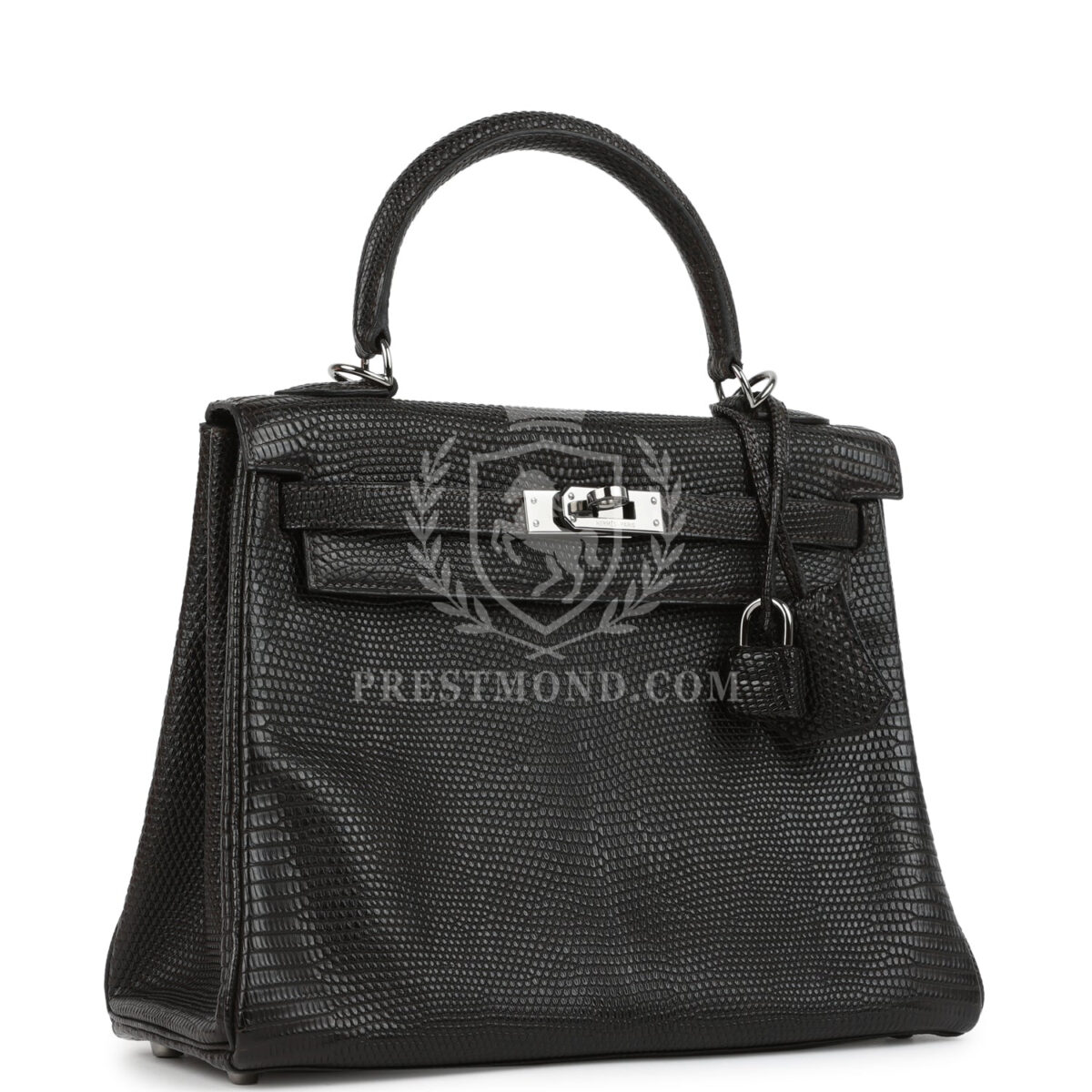 Vintage Hermes Kelly Retourne 25 Cocoan Matte Varanus Salvator Lizard RHW — изображение 2