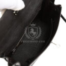 Vintage Hermes Kelly Retourne 25 Cocoan Matte Varanus Salvator Lizard RHW