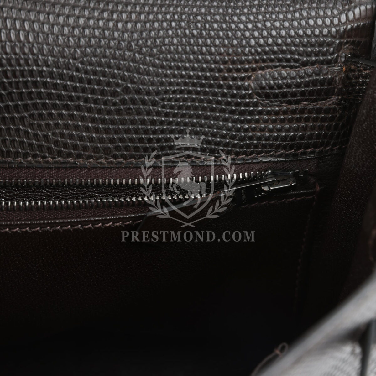 Vintage Hermes Kelly Retourne 25 Cocoan Matte Varanus Salvator Lizard RHW — изображение 9