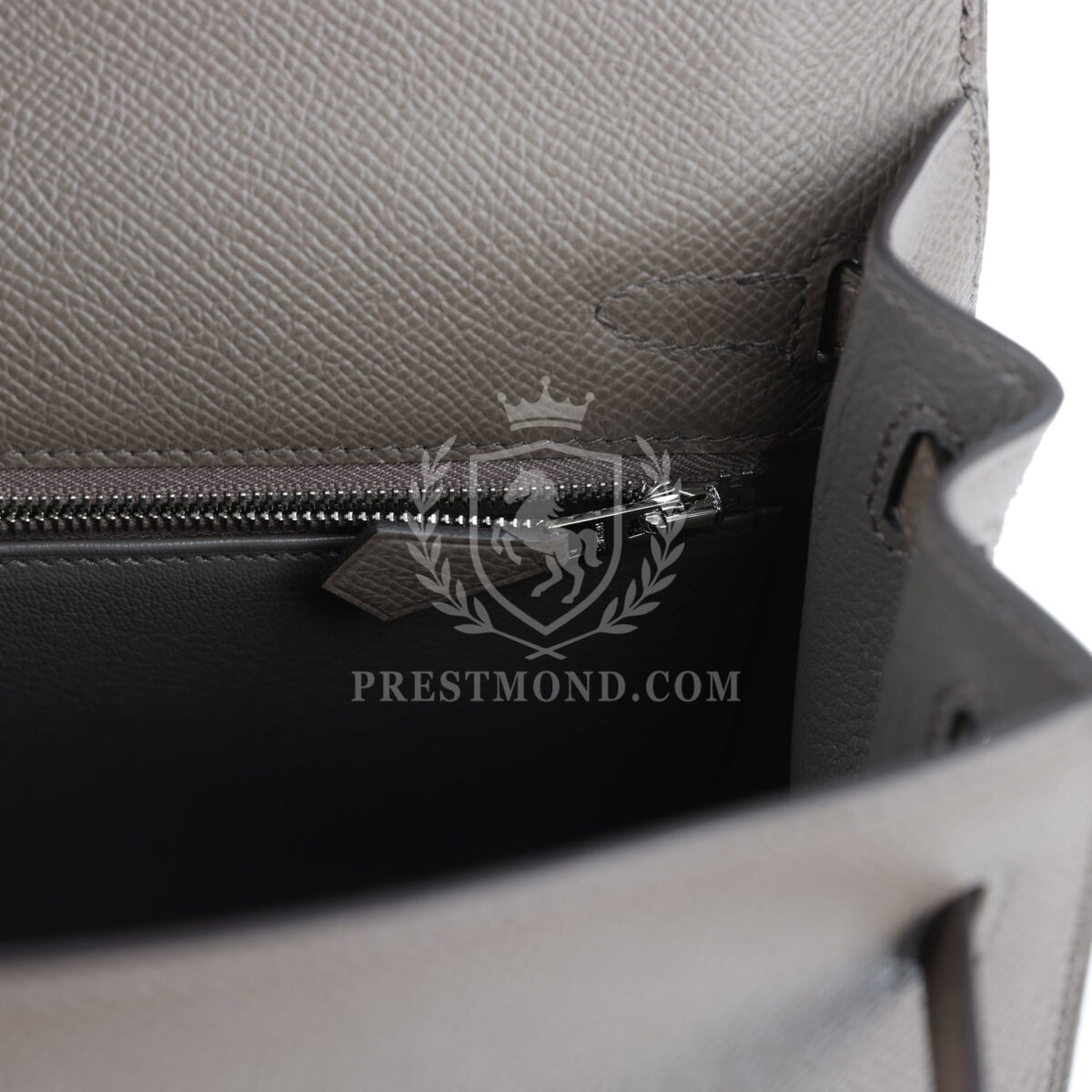 Hermes Kelly Sellier 25 Etain Epsom PHW — изображение 9