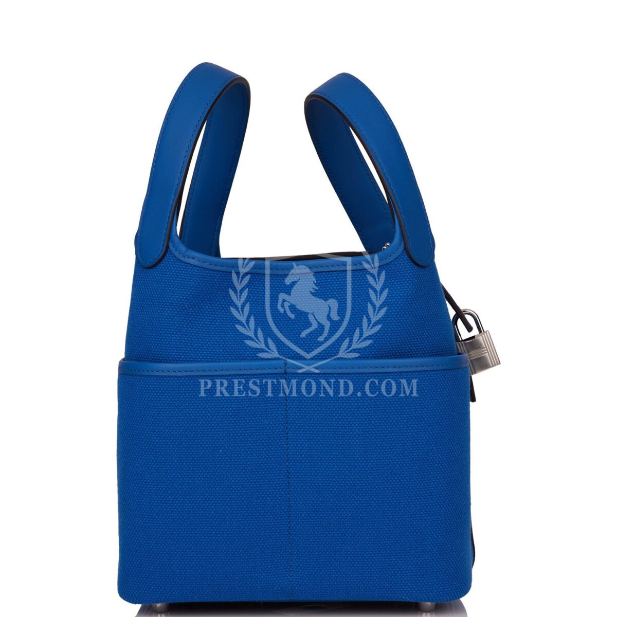 Hermes Picotin Cargo 18 Bleu France Swift and Toile Canvas PHW — изображение 3