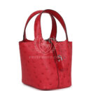 Hermes Micro Picotin Lock 14 Bougainvillea Ostrich PHW