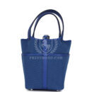 Hermes Picotin Cargo 18 Bleu Royal Swift and Toile Canvas PHW
