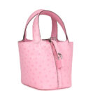 Hermes Micro Picotin Lock 14 Bubblegum Ostrich PHW