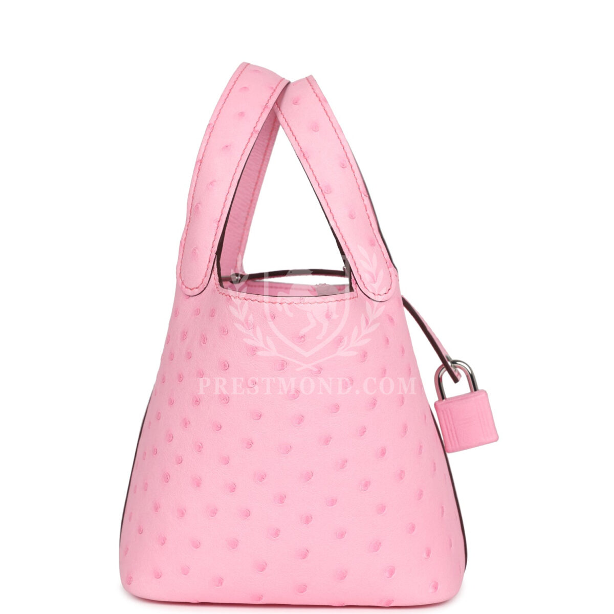 Hermes Micro Picotin Lock 14 Bubblegum Ostrich PHW — изображение 3