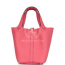 Hermes Picotin Lock 18 Rose Azalee Clemence PHW