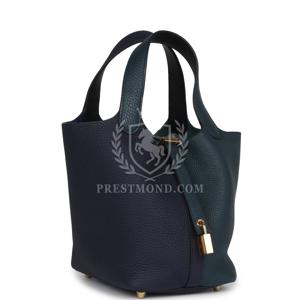 Hermes Picotin Lock 18 Casaque Bleu Nuit and Vert Cypress Clemence GHW — изображение 2