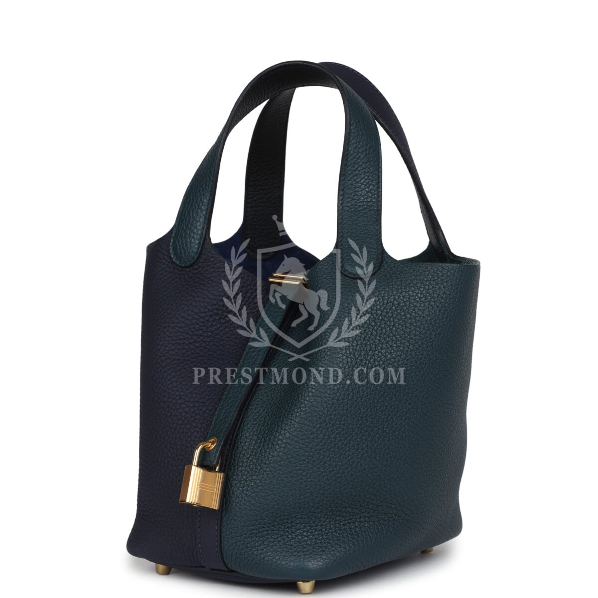 Hermes Picotin Lock 18 Casaque Bleu Nuit and Vert Cypress Clemence GHW — изображение 5