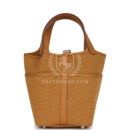 Hermes Picotin Cargo 18 Sesame Swift and Toile Canvas PHW
