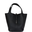 Hermes Picotin Lock 22 Black Clemence PHW